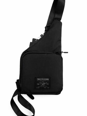 True Religion Paxson Sling Bag Black Crossbody Chest Bag NWT MSRP $60